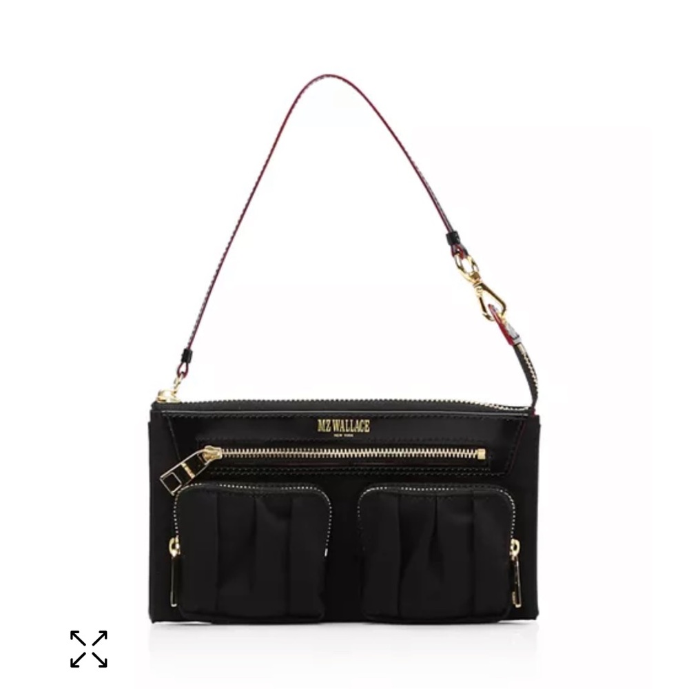 MZ Wallace Black Abbey Wristlet